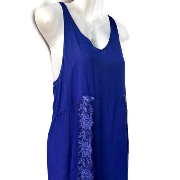 Free People Intimately Royal Blue Lace Dress, Lrg - Picture 5 of 8